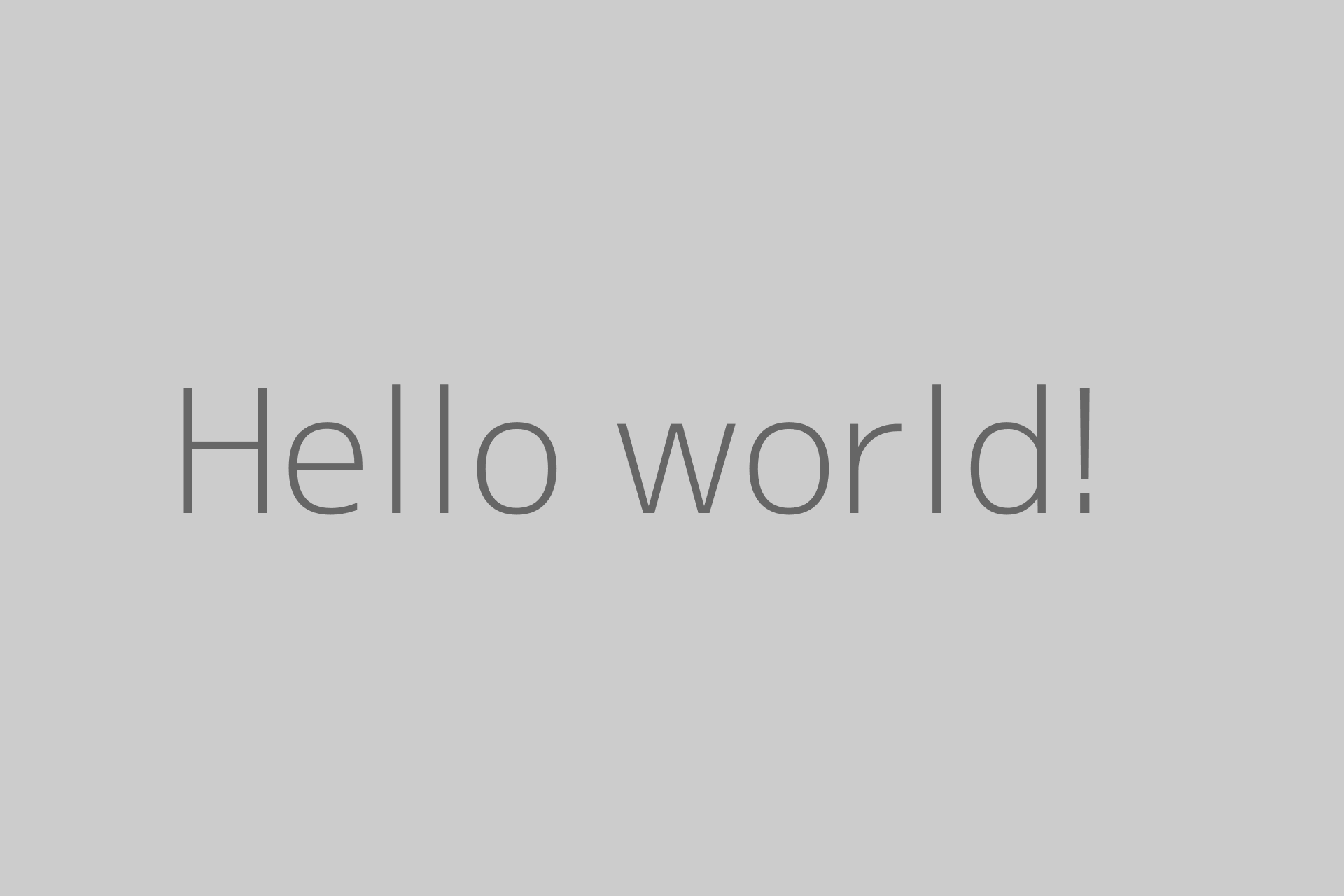 Hello world!
