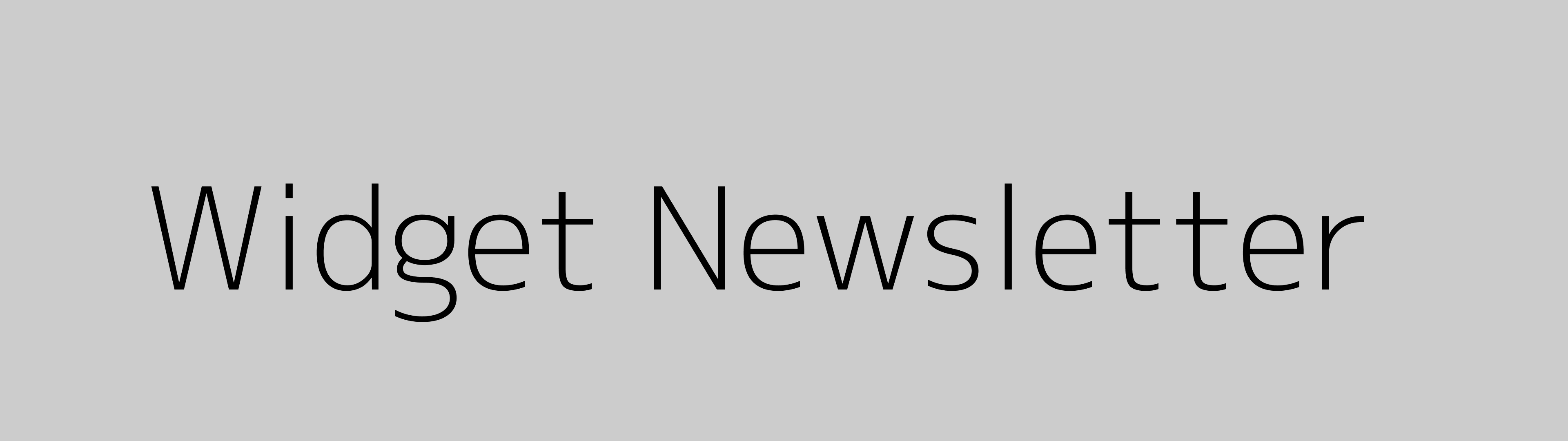 Widget: Newsletter