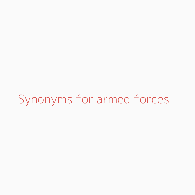 Synonym For Armed