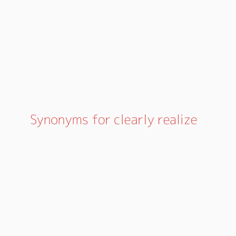 Synonyms For Clearly Realize Clearly Realize Synonyms Isynonym Com