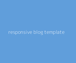 responsive blog template