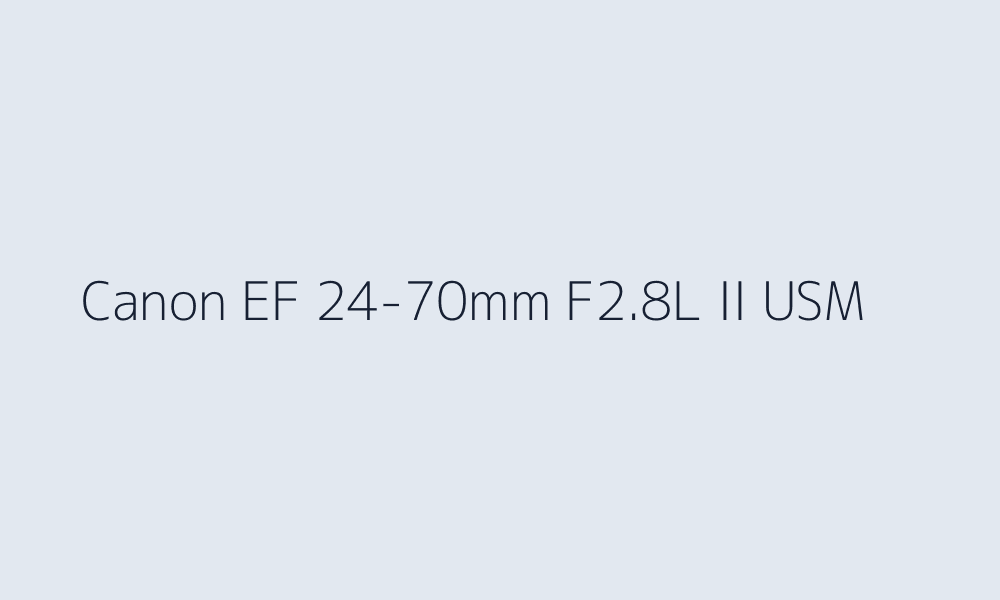 Canon EF 24-70mm F2.8L II USM Lens
