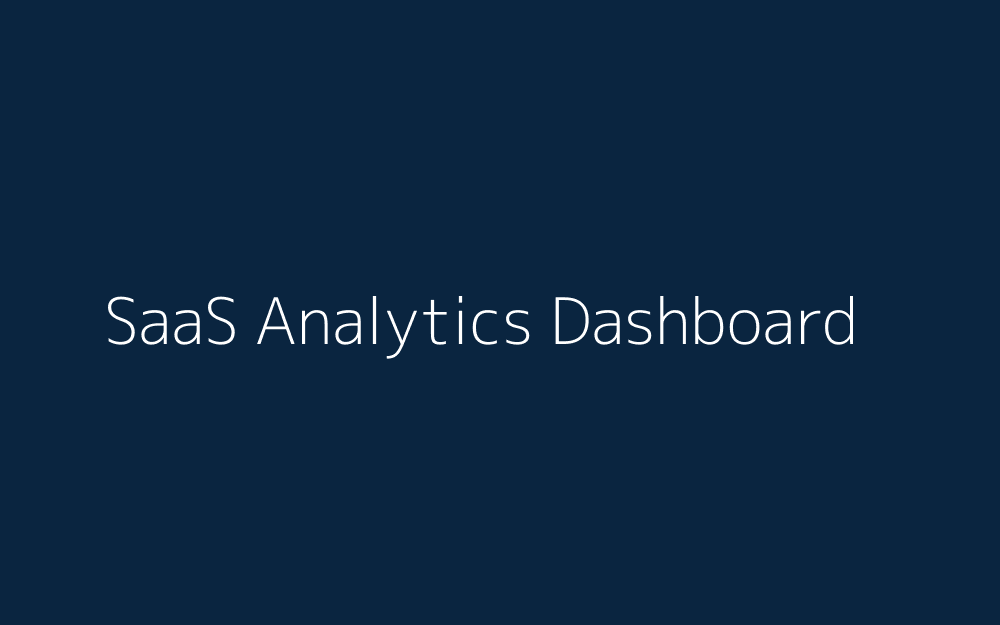 SaaS analytics dashboard UI