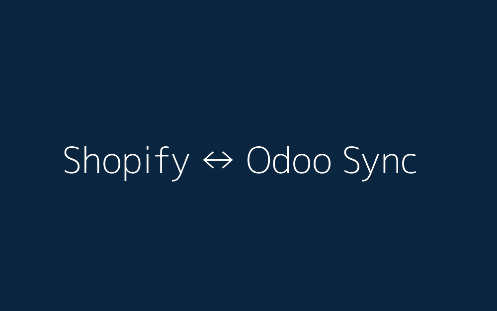 Shopify to Odoo sync dashboard