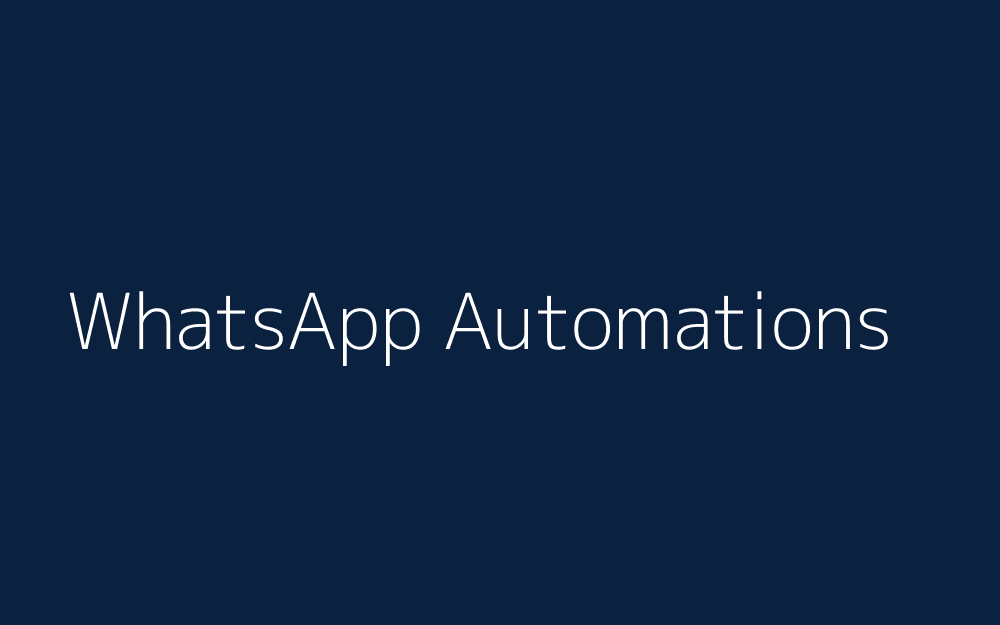 WhatsApp automation flows