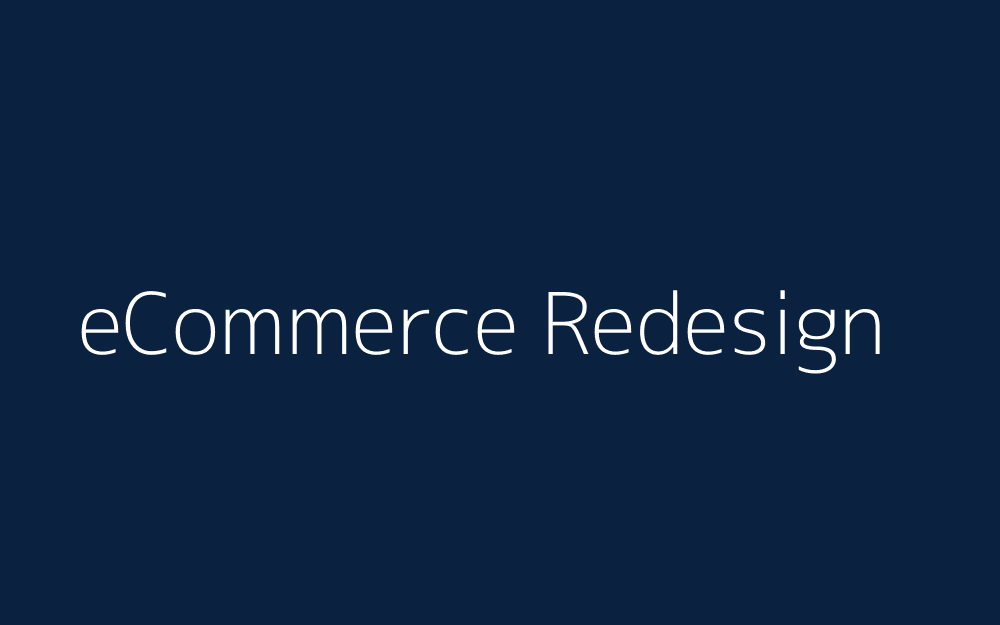 eCommerce redesign UI