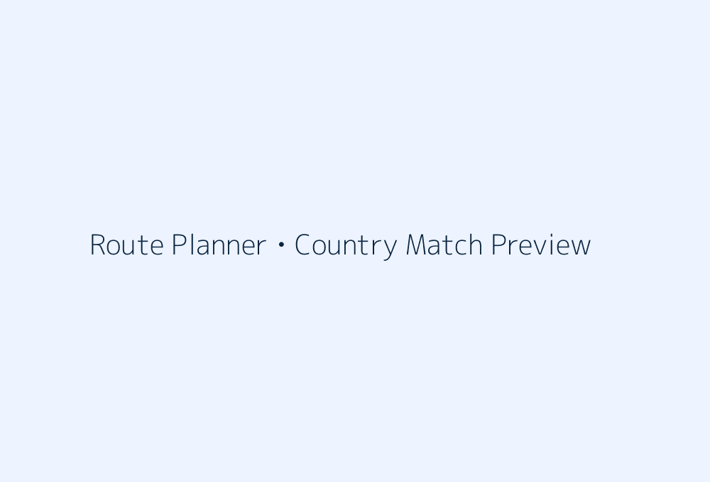 Preview of iGlobal route planner and country match