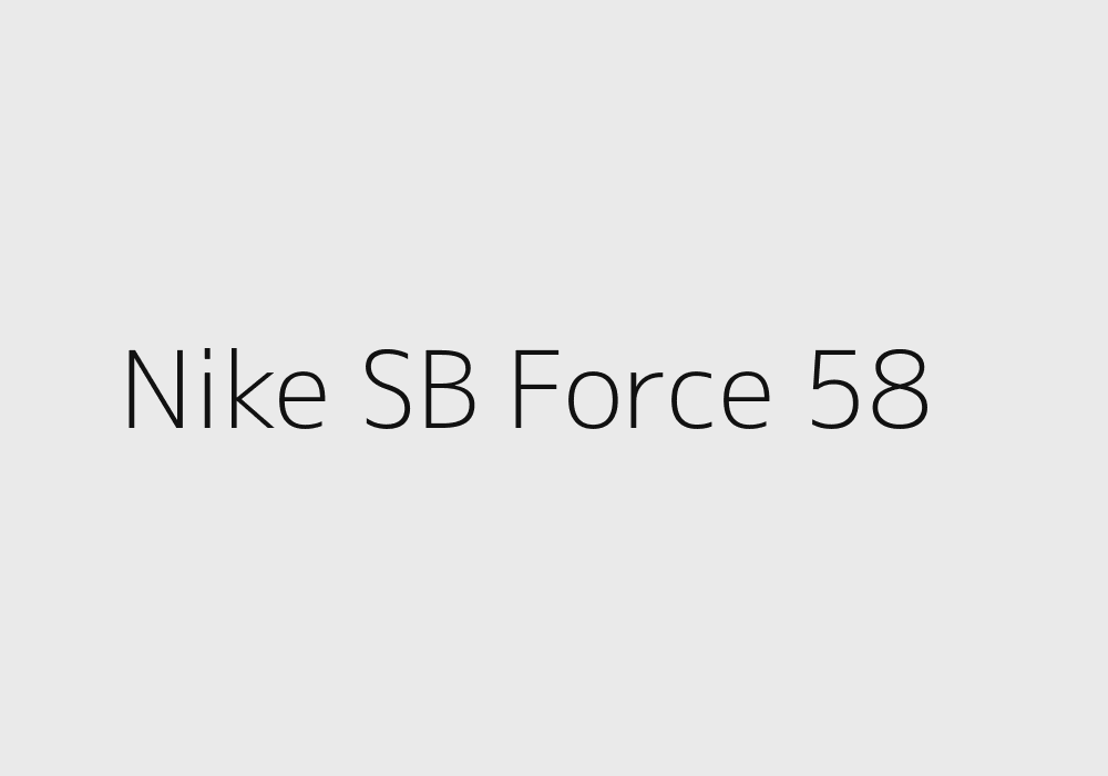 Nike SB Force 58 Skate-Schuh mit sportlicher Silhouette