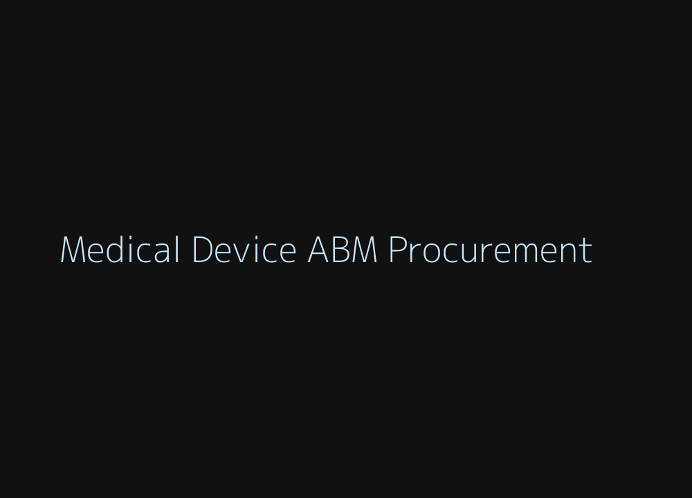 Medical device hospital account based marketing and buying committee journey
