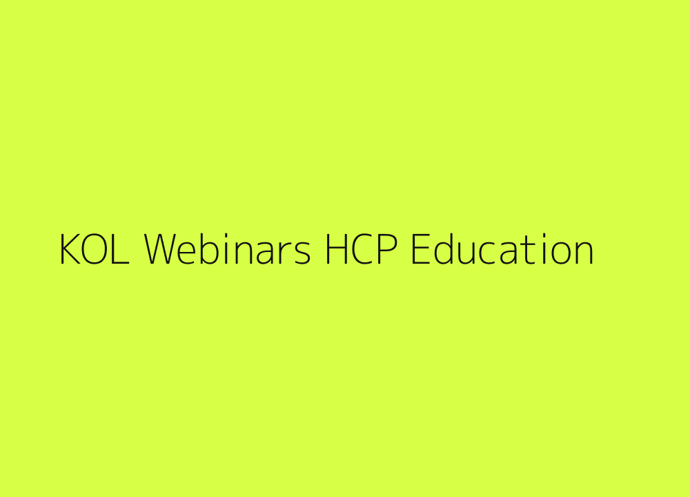 Medical device KOL education webinar and congress content programme