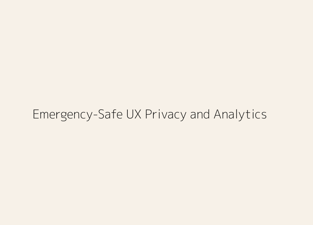 Emergency safe cardiology website UX privacy and analytics