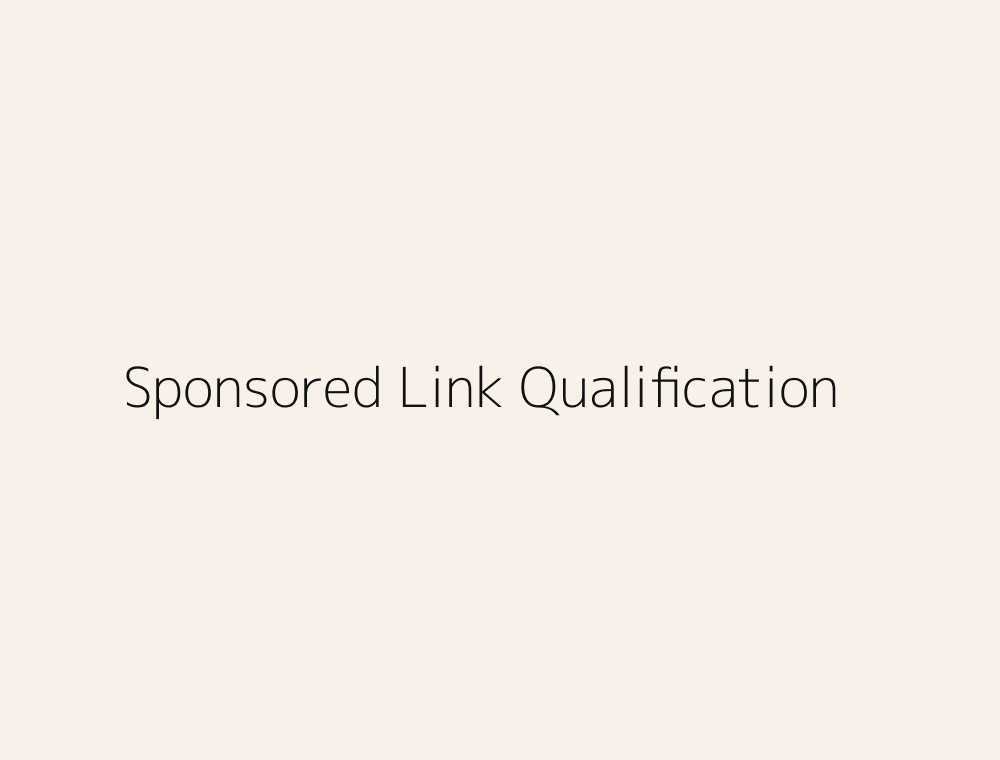 Sponsored link qualification and commercial disclosure