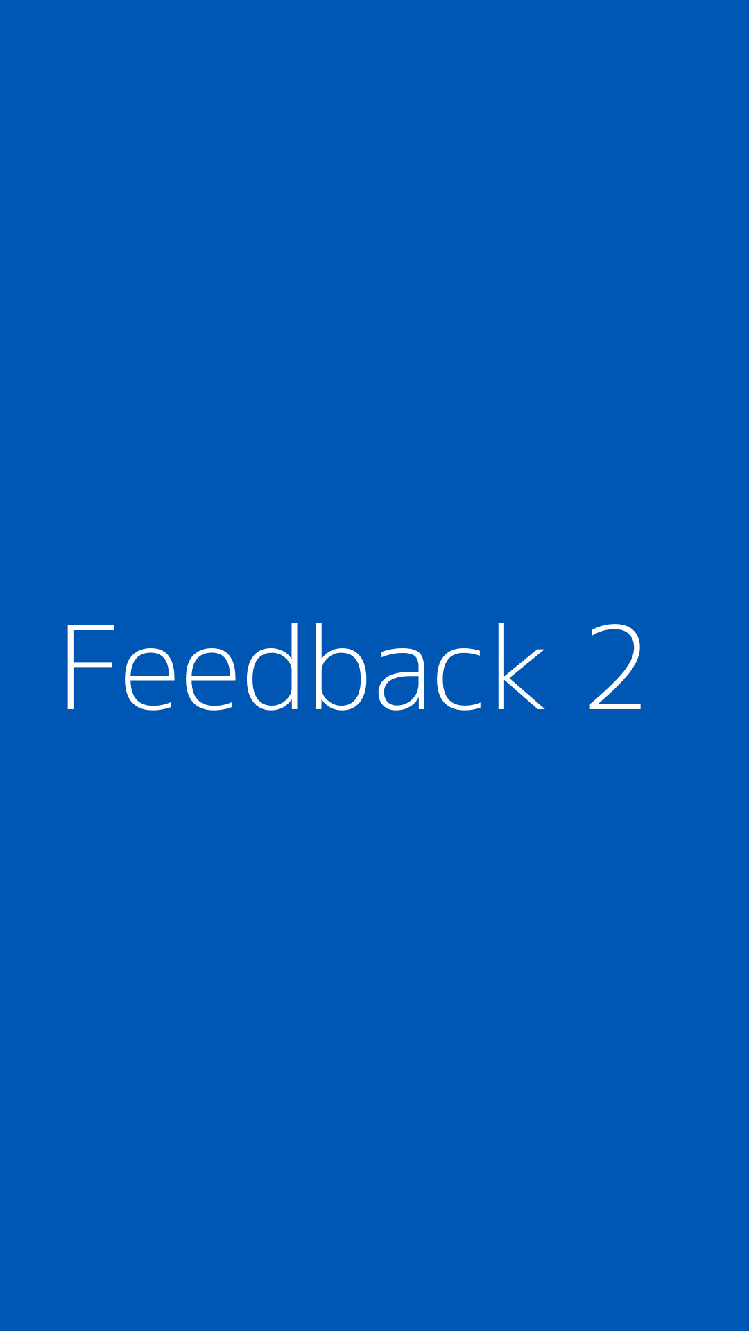 Feedback 2