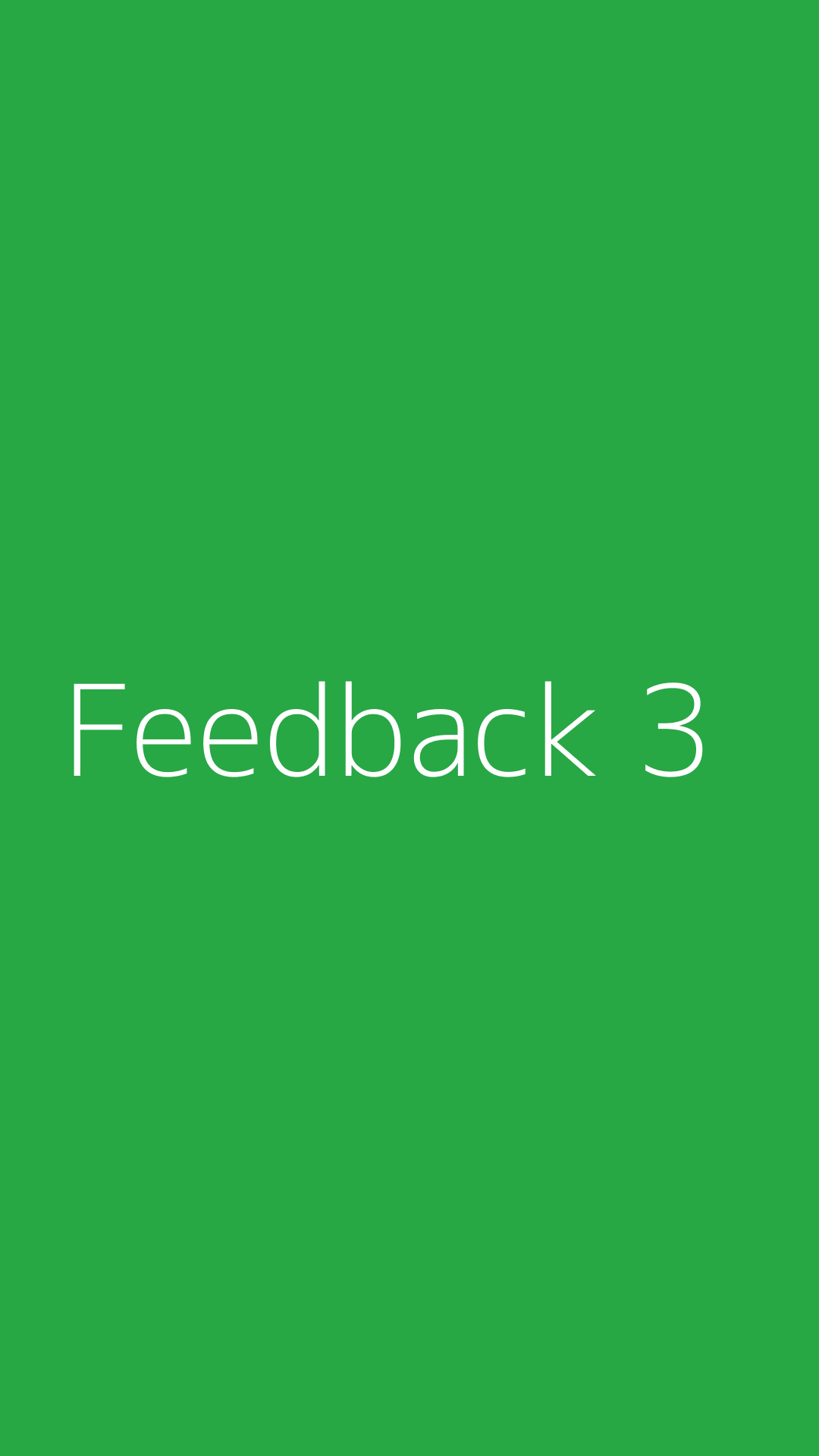 Feedback 3