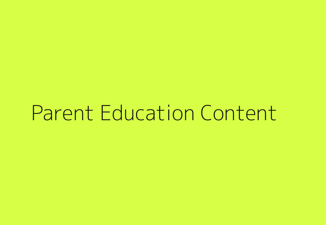 Parent education content for pediatric marketing