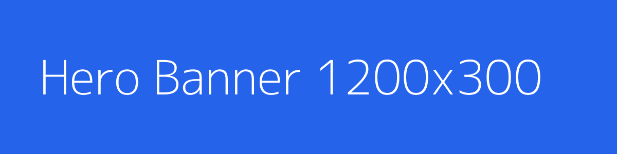 Hero Banner 1200x300