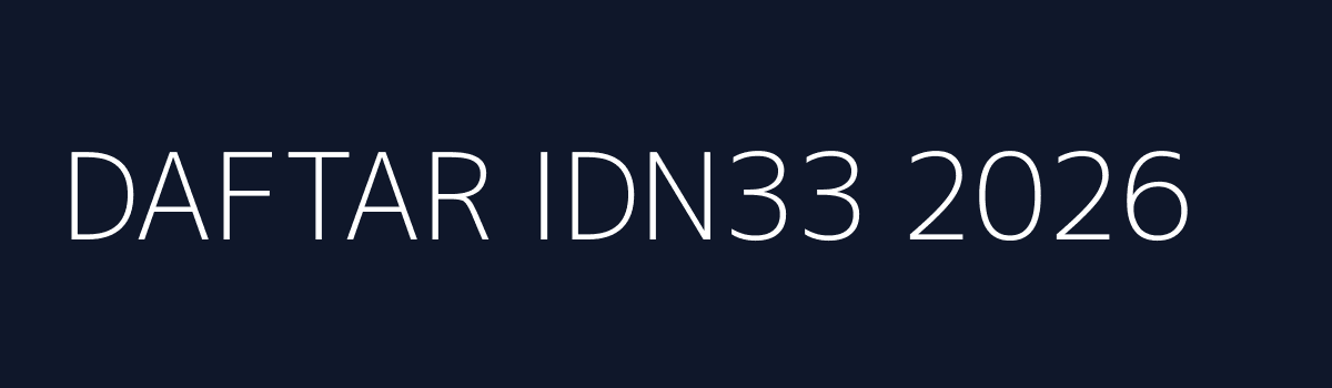 Banner Daftar IDN33