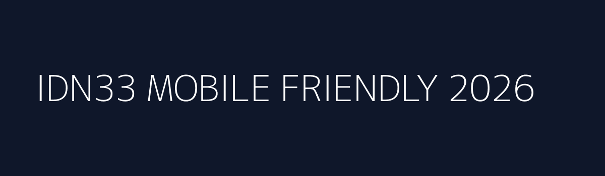 Banner IDN33 Mobile Friendly