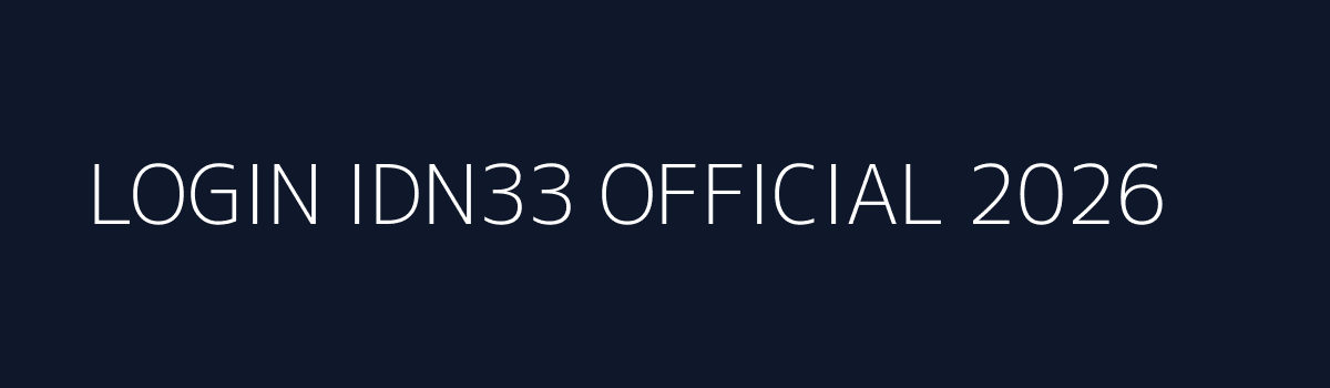 Banner Login IDN33 Official