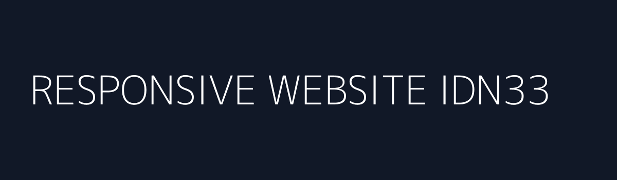 Responsive Website IDN33