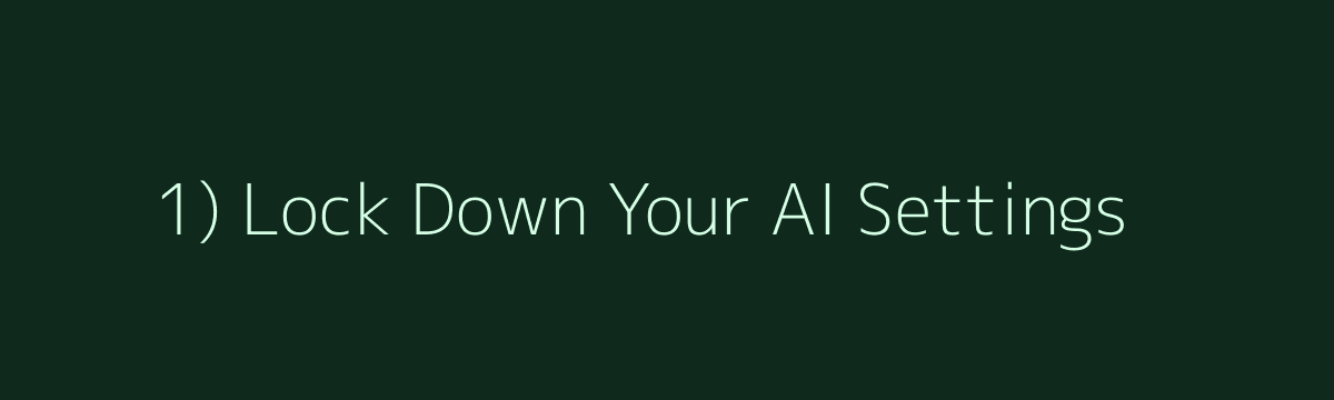 Lock down settings section banner