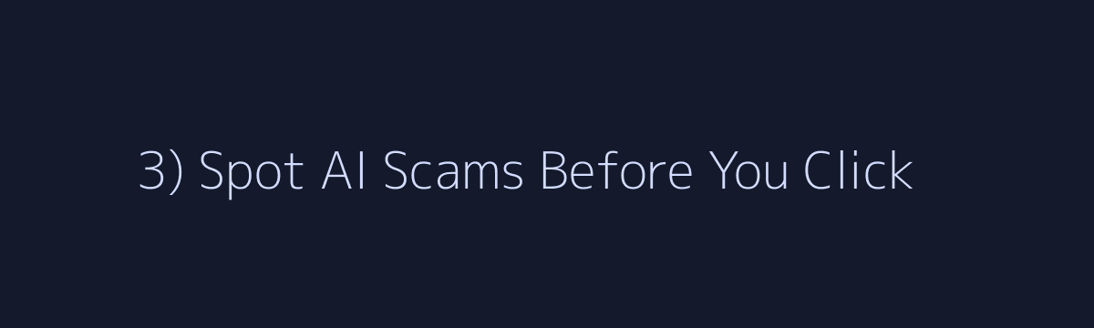 Scam defense section banner