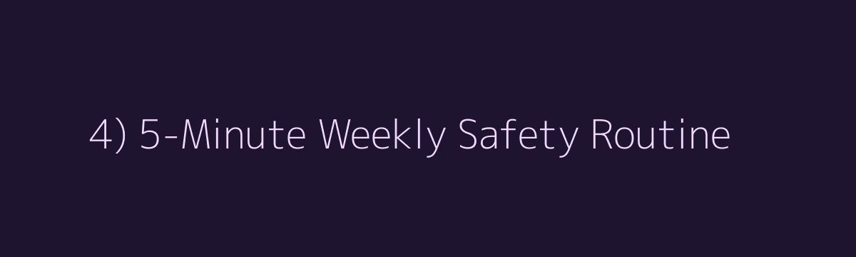 Weekly checklist section banner