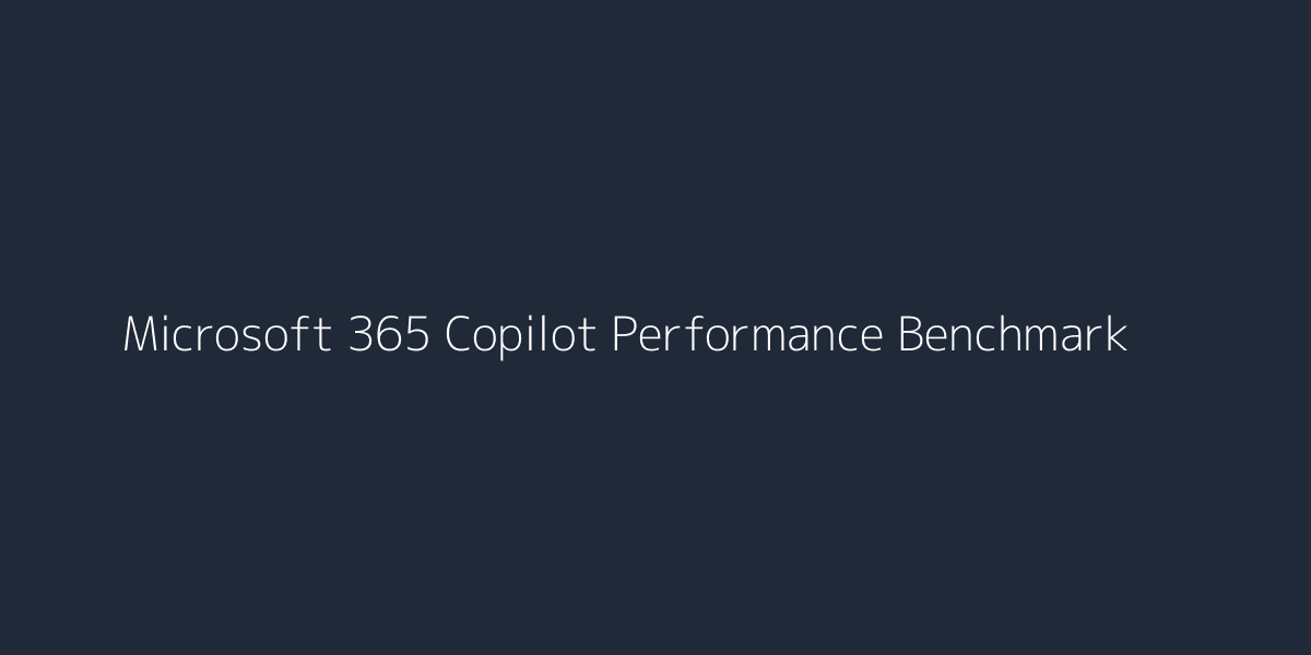 Copilot Benchmark