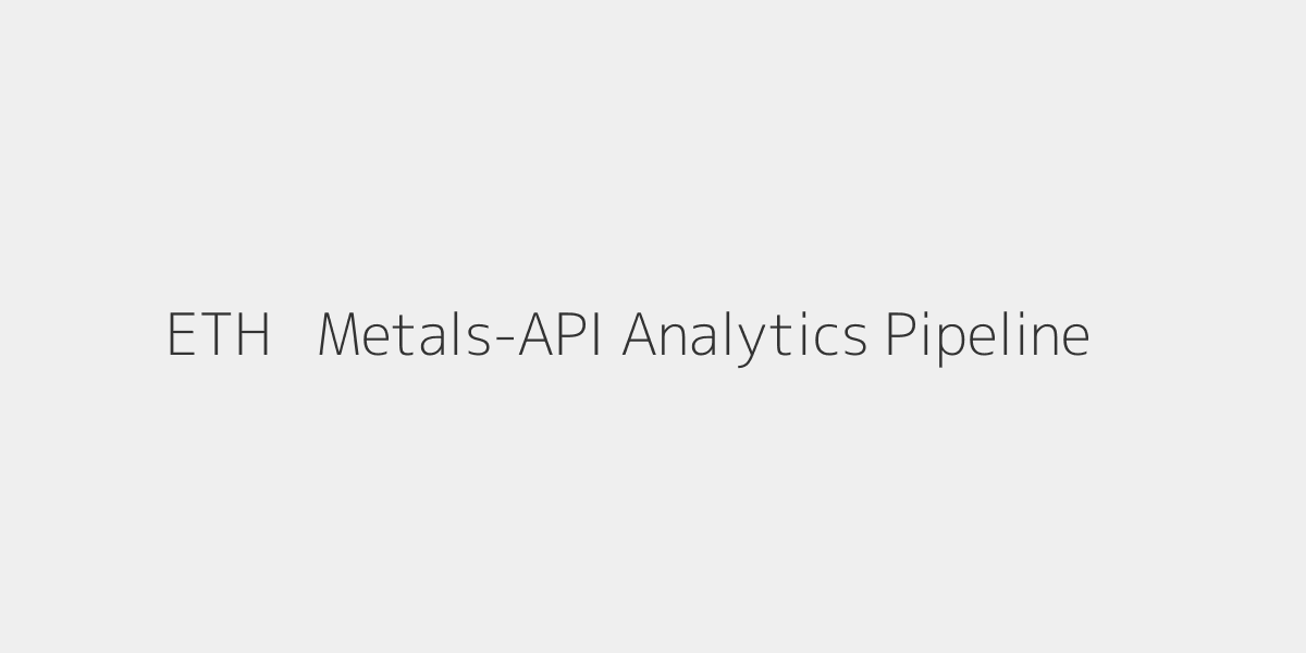 Diagram showing a pipeline where Metals-API feeds metals data and a crypto API feeds ETH data into a normalization layer, a processing engine, and a dashboard.
