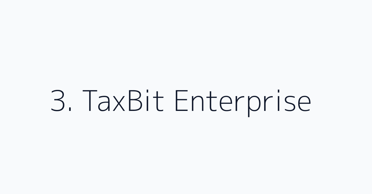 3. TaxBit Enterprise