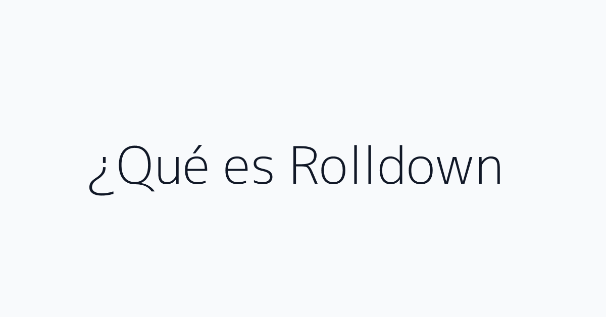 ¿Qué es Rolldown?