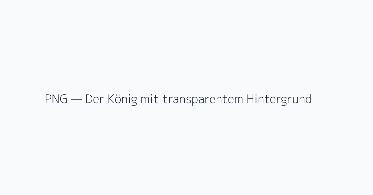 PNG — Der König mit transparentem Hintergrund
