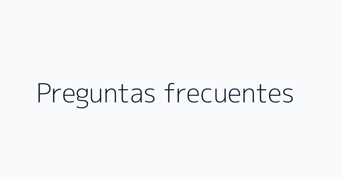 Preguntas frecuentes