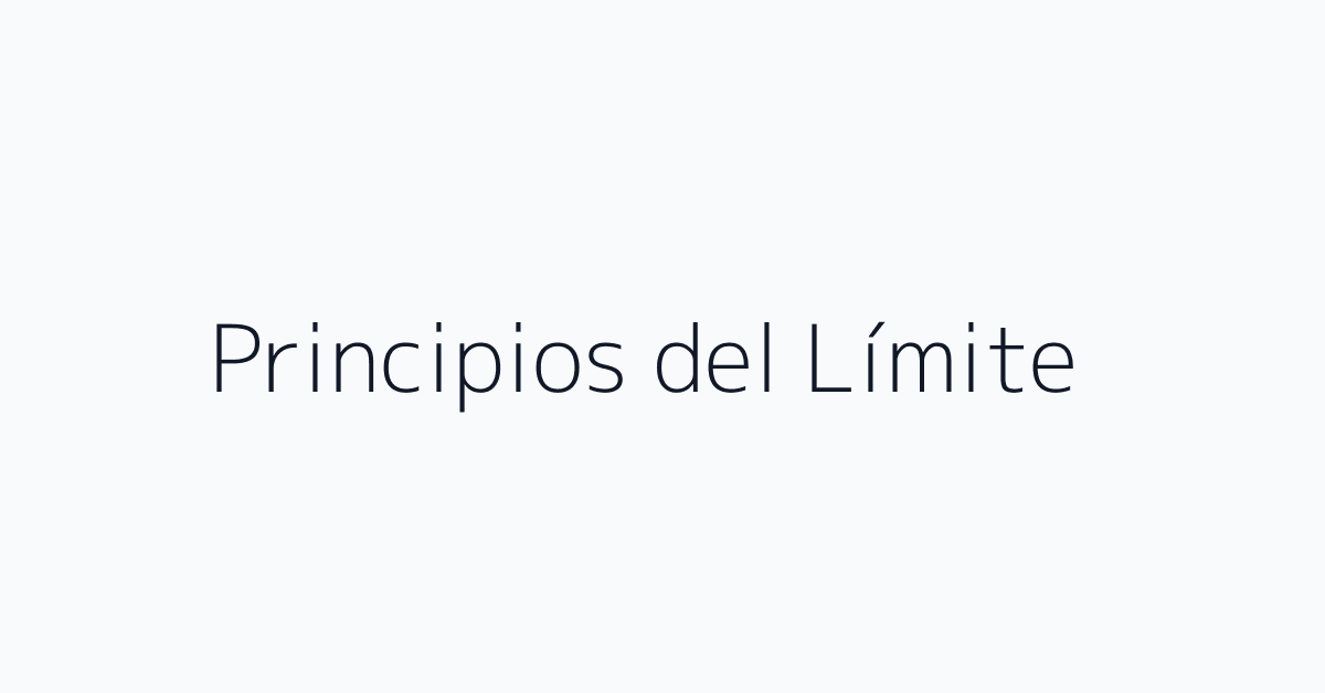 Principios del Límite