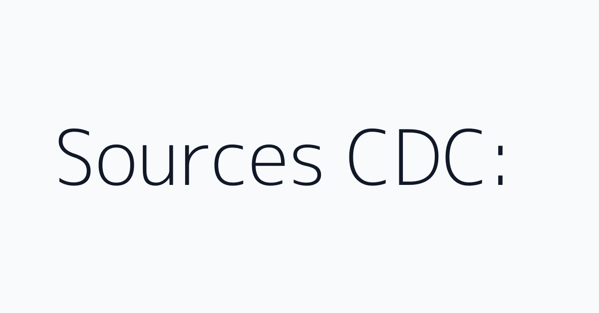 Sources CDC: