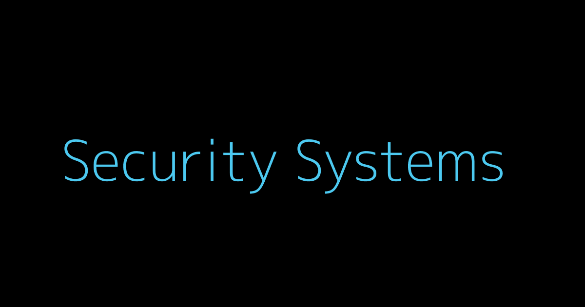 Security Systems Cover