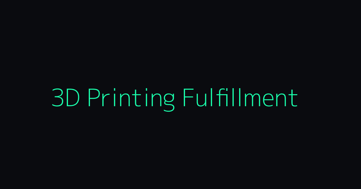 3D Printing Fulfillment: Automate Production & Shipping hero image