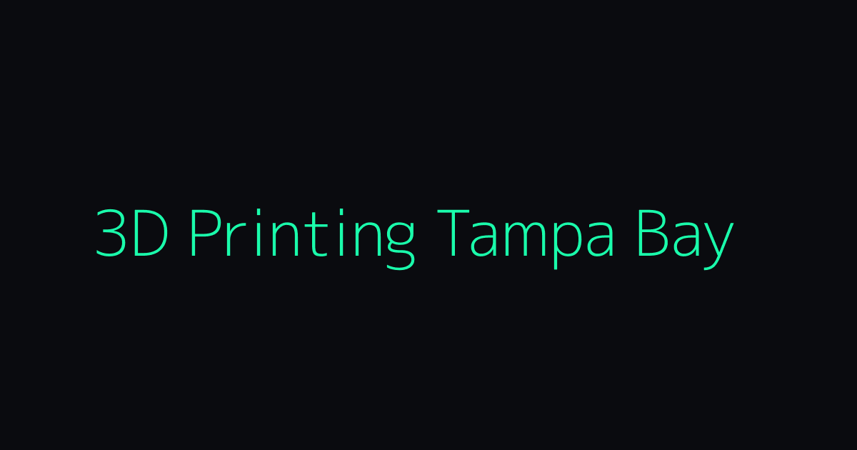 3D Printing Tampa Bay: We Deliver to St. Pete, Spring Hill, Brooksville, and More hero image