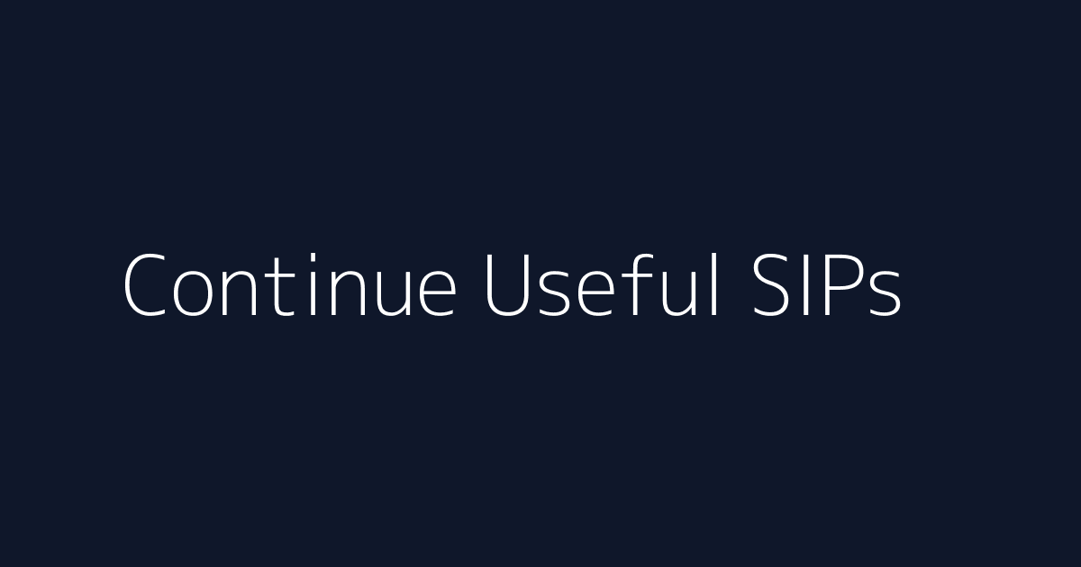 Featured image for How to Continue Useful SIPs