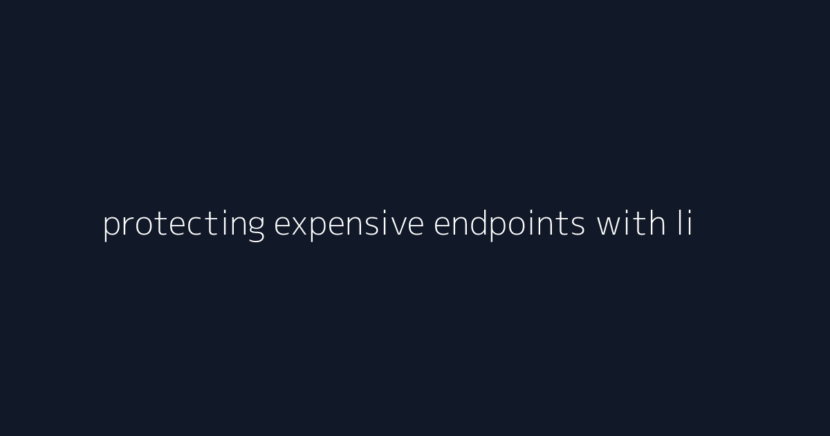 protecting expensive endpoints with linux server operations visual reference 1