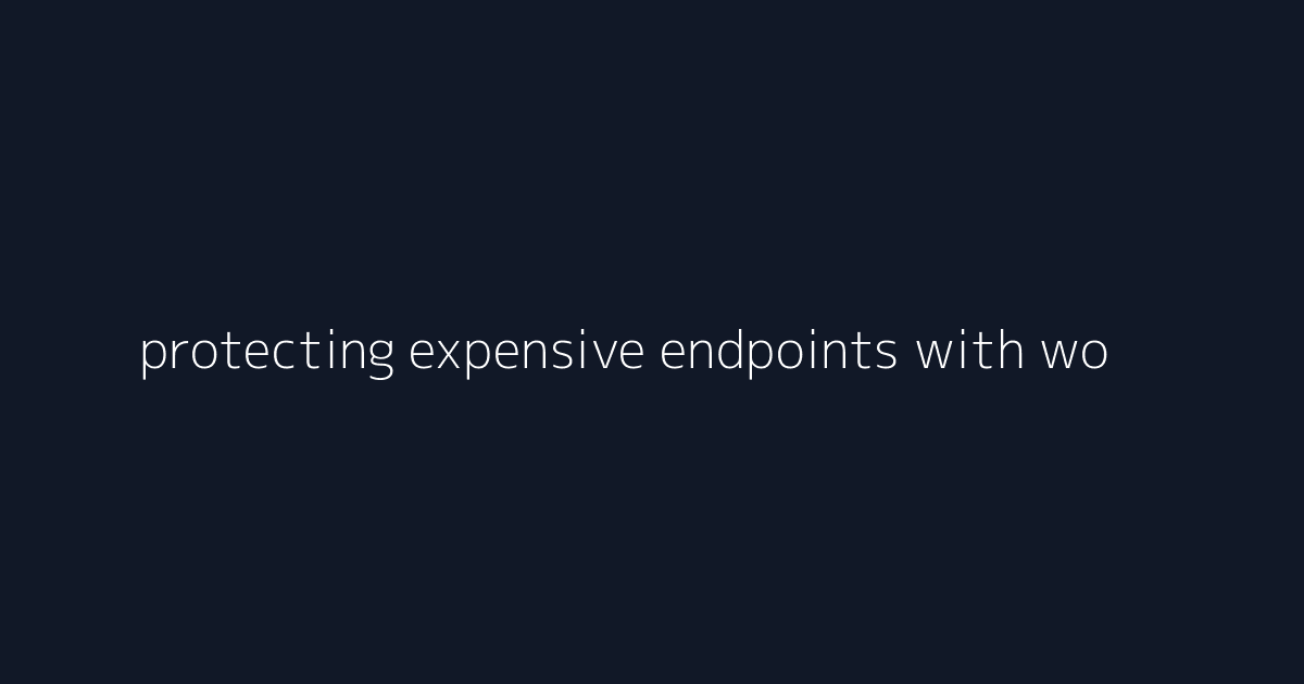 protecting expensive endpoints with wordpress plugin development visual reference 1
