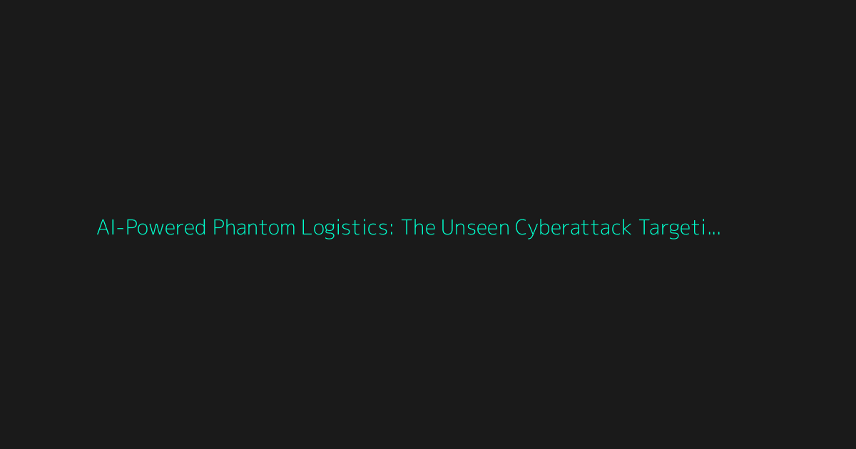 AI-Powered Phantom Logistics: The Unseen Cyberattack Targeting Global Supply Chains—How Deepfake Fraud Is Sabotaging Trust, Costing Billions, and How to Defend Against It