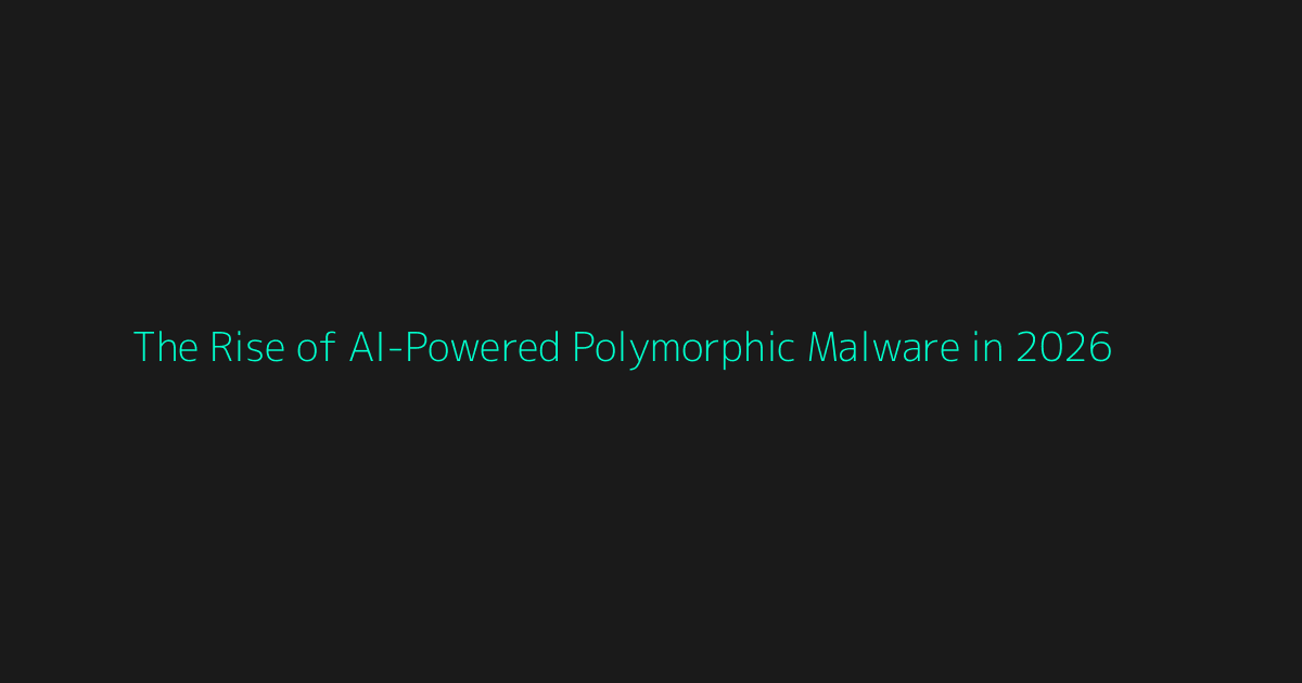 The Rise of AI-Powered Polymorphic Malware in 2026