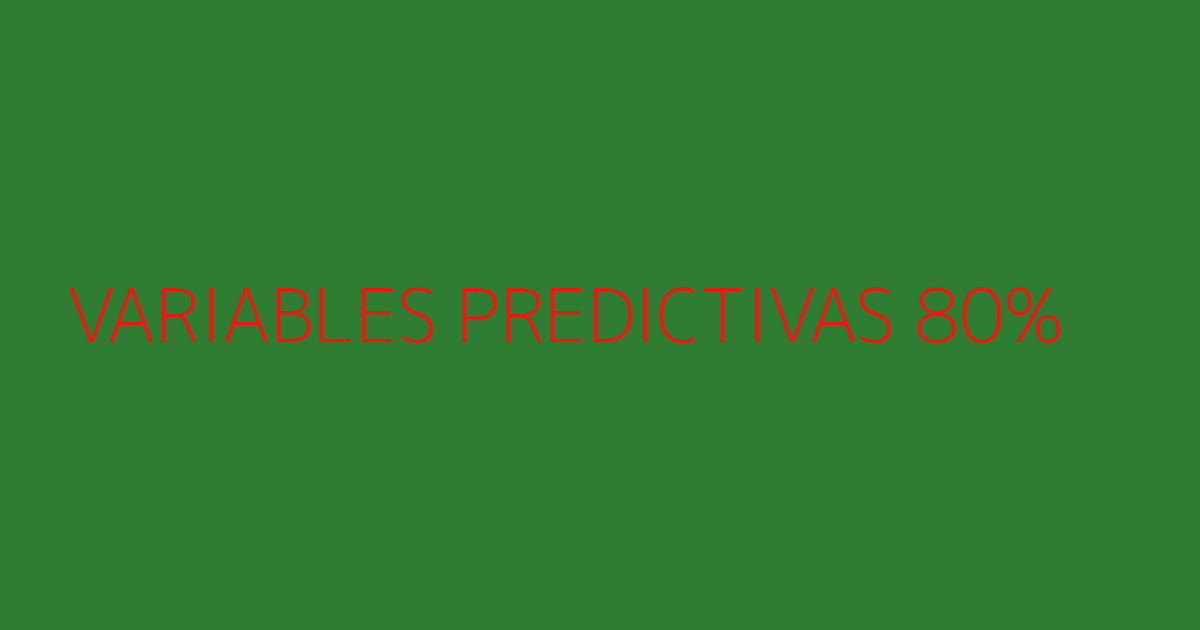Variables que predicen el 80% de los cierres