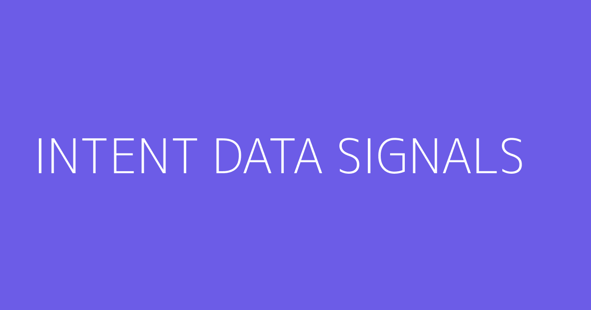 Diagrama de señales de intent data