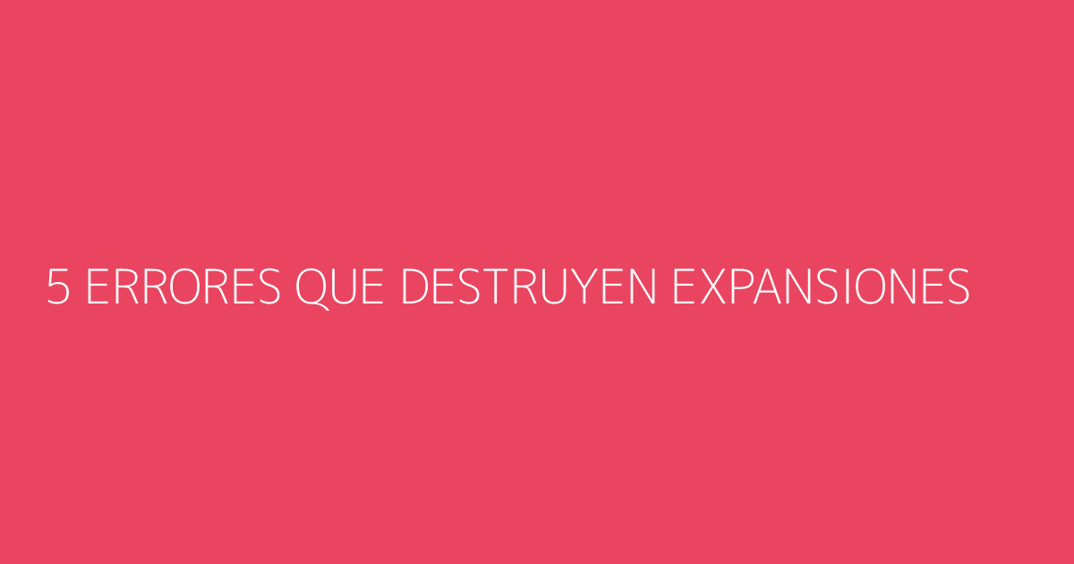 Ilustración de los 5 errores como obstáculos