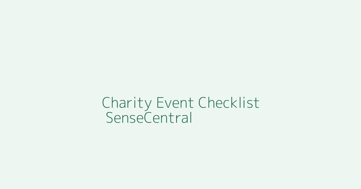 Printable Charity Event Checklist Ideas featured image