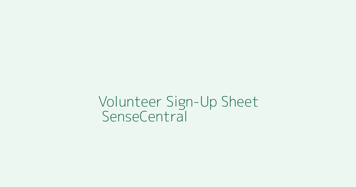 Printable Volunteer Sign-Up Sheet Ideas featured image
