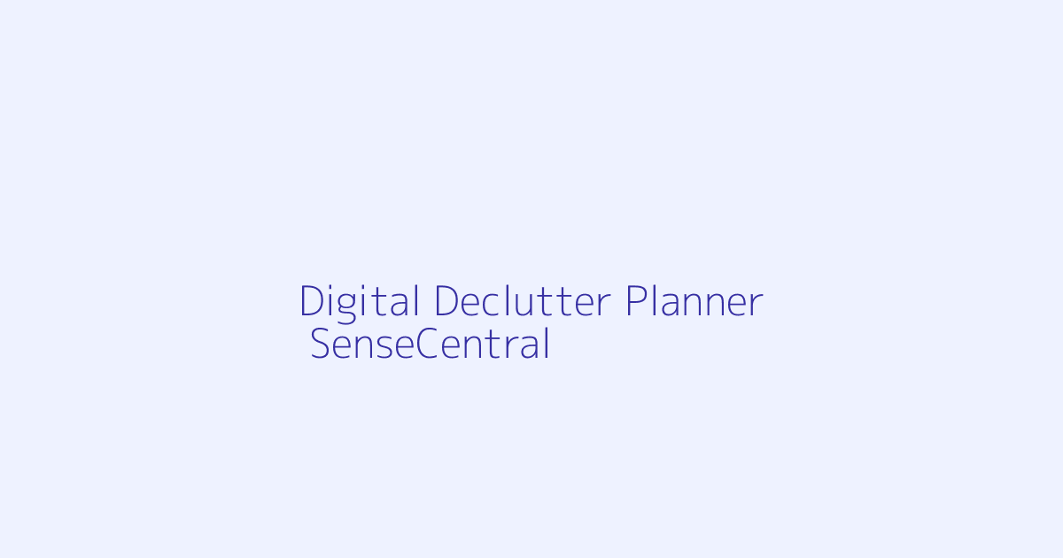 Printable Digital Declutter Planner Ideas featured image