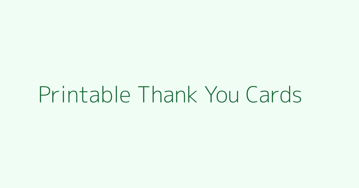 Printable Thank You Cards featured image